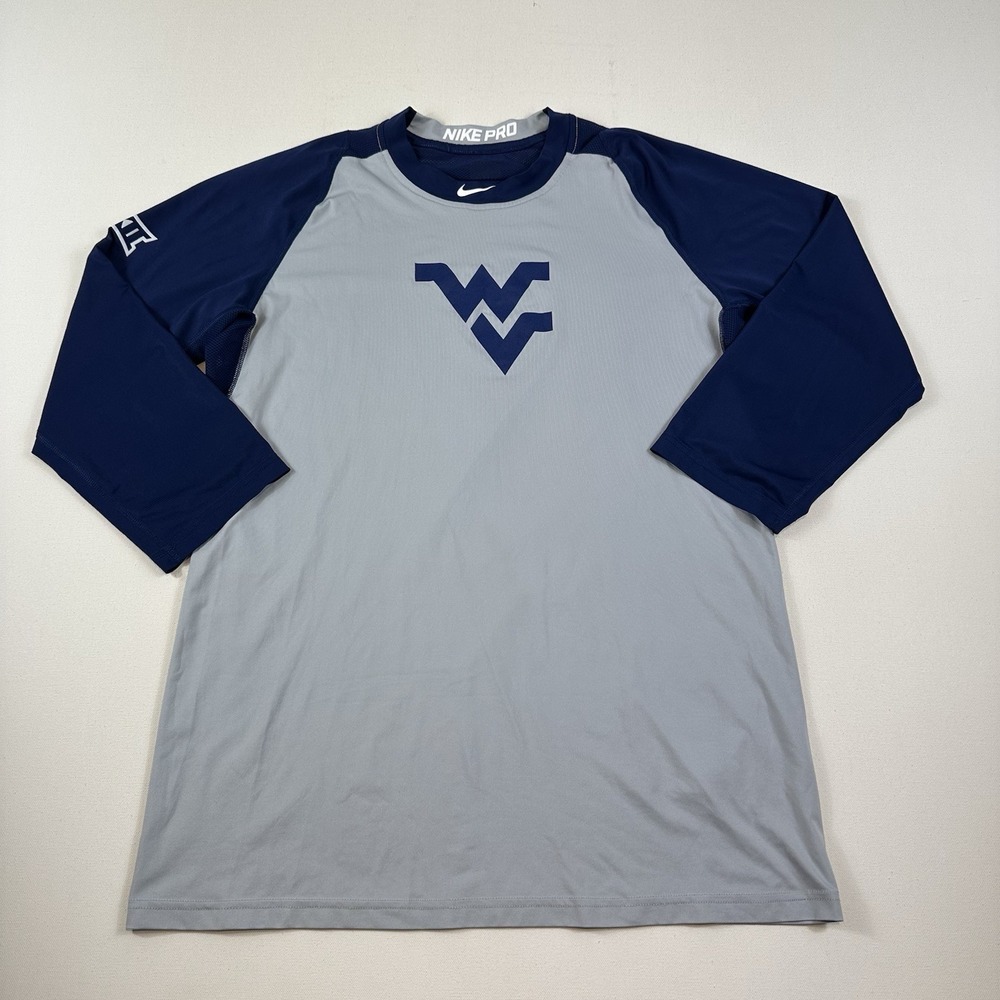 Nike Gray and Navy Long Sleeve Shirt